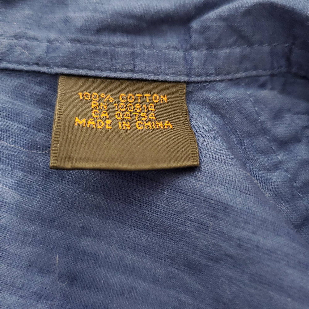 Ben Sherman Women's Blue Button Front Belted Pin Stripe LS Cotton Shirt/Tunic S - Picture 6 of 8